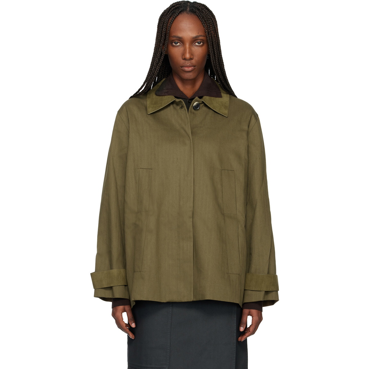 Proenza Schouler Khaki Proenza Schouler White Label Angela Jacket