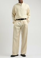 Helmut Lang Wide-leg Linen-blend Trousers Nude