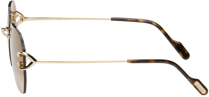 【関税込み】Cartier ゴールド 'Signature C de Cartier' メガネ Cartier Gold 'Signature C de Cartier' Sunglasses Cartier