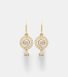 Ileana Makri Orbit 18kt gold drop earrings with diamonds