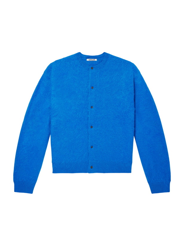 Photo: Auralee - Garment-Dyed Alpaca Cardigan - Blue