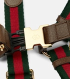 Gucci - Web Stripe L/XL faux leather dog harness