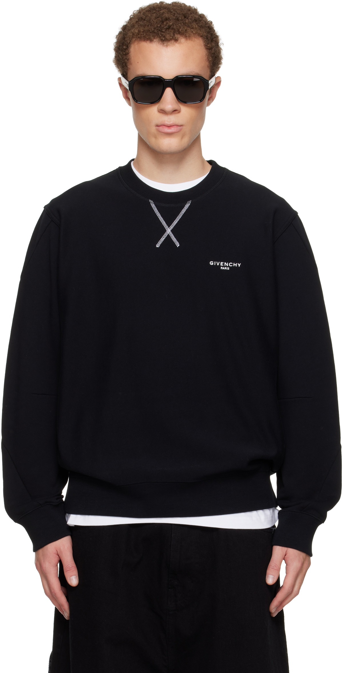 Givenchy Black Couture Seam Sweatshirt