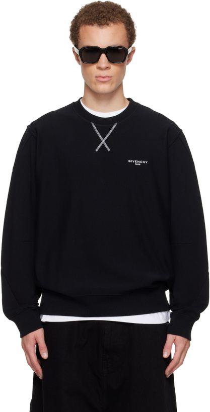 Photo: Givenchy Black Couture Seam Sweatshirt