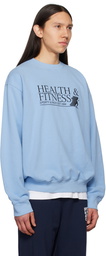Sporty & Rich Blue 'Health & Fitness' Sweatshirt