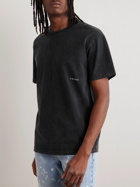 FRAME - Logo-Print Cotton-Jersey T-Shirt - Black