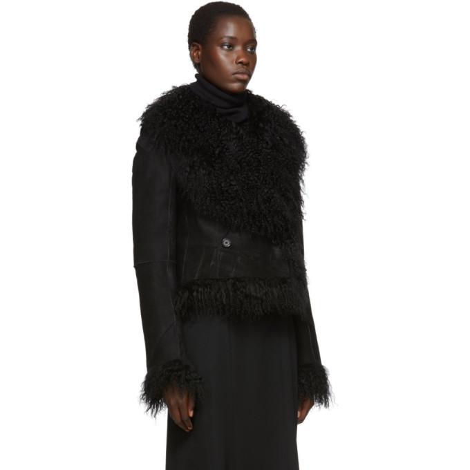 ジャケット・アウター ANN DEMEULEMEESTER BLACK JACKET ANN DEMEULEMEESTER - Late 90's wool zip up jacket with sharp