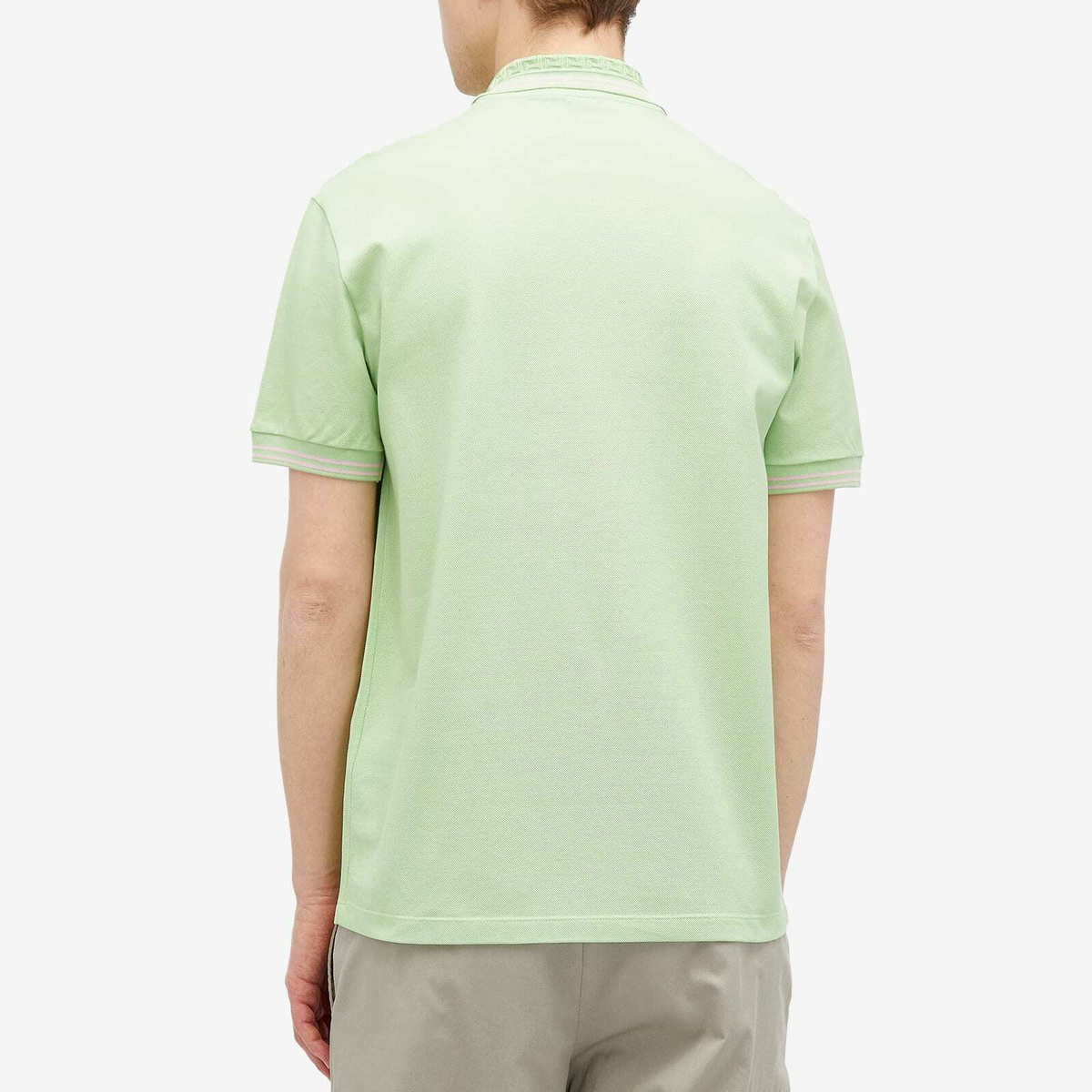 Versace Men's Medusa Embroidery Polo Shirt in Mint Versace