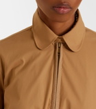 Moncler Cotton-blend zip-up shirt dress