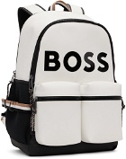 BOSS White Two-Tone Backpack
