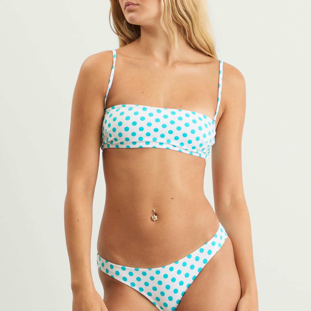 Fruity Booty Women's Frizzante Bikini Bottom in Aqua White