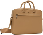 BOSS Beige Ray Faux-Leather Briefcase