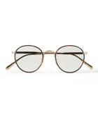 Brunello Cucinelli - Oliver Peoples Convertible Round-Frame Acetate and Gold-Tone Optical Glasses