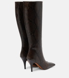 Stella McCartney Eve snake-effect knee-high boots