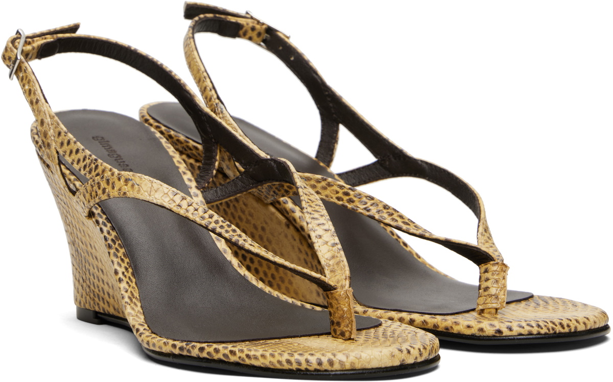 Gimaguas Beige Wedge Heeled Sandals