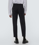 Dries Van Noten Striped wool-blend straight pants