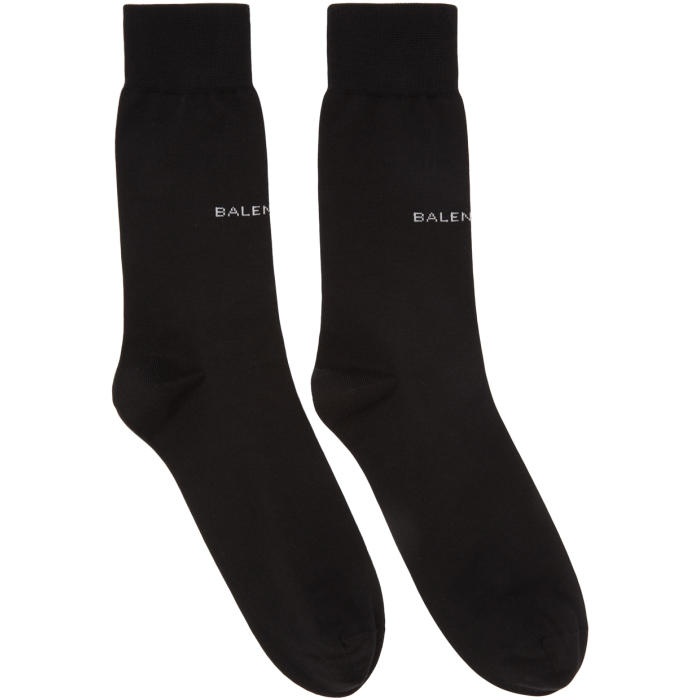 Photo: Balenciaga Black Logo Socks