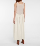 Maison Margiela Embroidered silk maxi dress