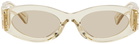 Miu Miu Eyewear Beige Glimpse Sunglasses