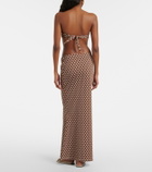 Montce Natalia polka-dot midi skirt