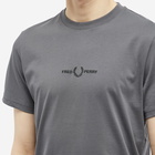 Fred Perry Authentic Men's Embroidered T-Shirt in Gunmetal