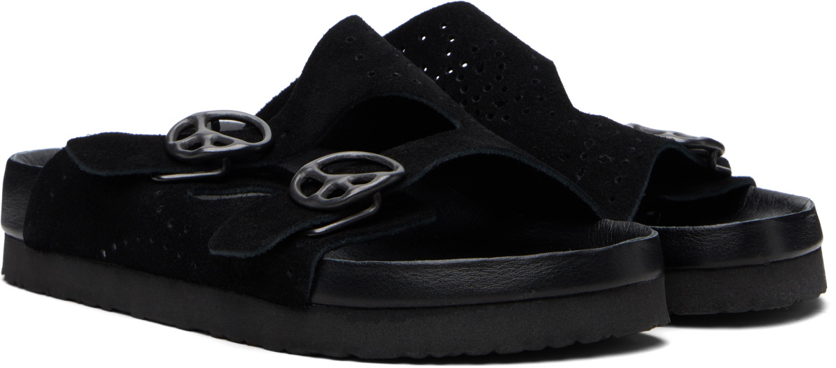 NEEDLES Black Double Strap Sandals