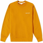 Norse Projects Men's Arne Logo Crew Sweat in Turmeric Yellow