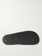 Frescobol Carioca - Humberto Debossed Full-Grain Leather Slides - Black