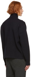 YMC Navy Trackie Zip-Up Sweater
