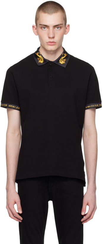 Photo: Versace Jeans Couture Black Printed Polo