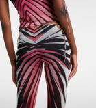 Roberto Cavalli Printed sheer flared pants