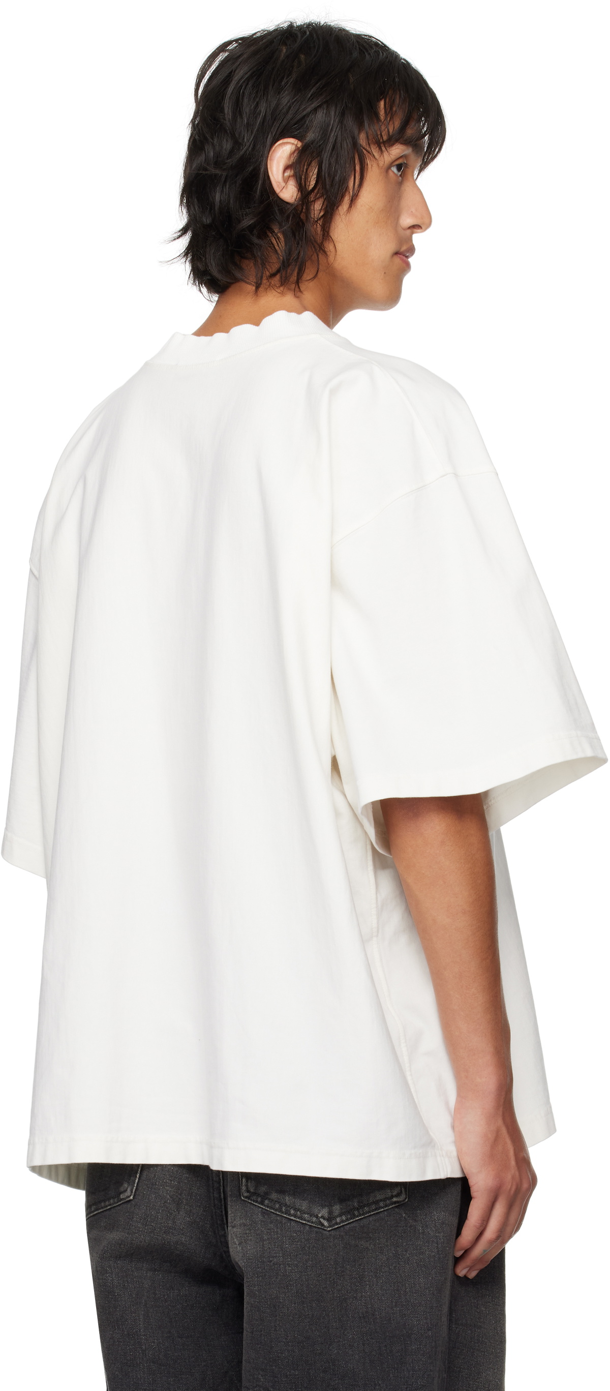 Hed Mayner White Dropped Shoulders T-shirt
