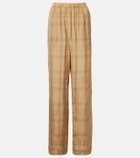 The Frankie Shop Baxter checked twill wide-leg pants