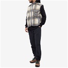 And Wander Men's Check Boa Vest in Gray