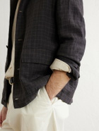 Boglioli - Checked Linen Overshirt - Brown