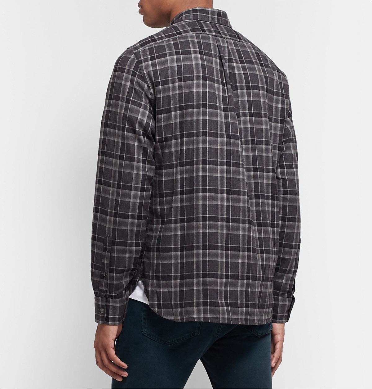 Todd Snyder - Button-Down Collar Checked Cotton-Flannel Shirt - Gray