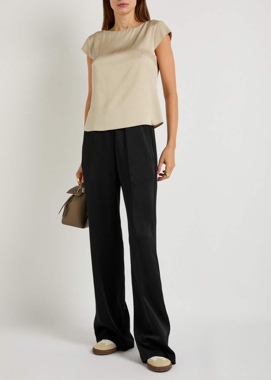 Herno Crepe de Chine top Cream