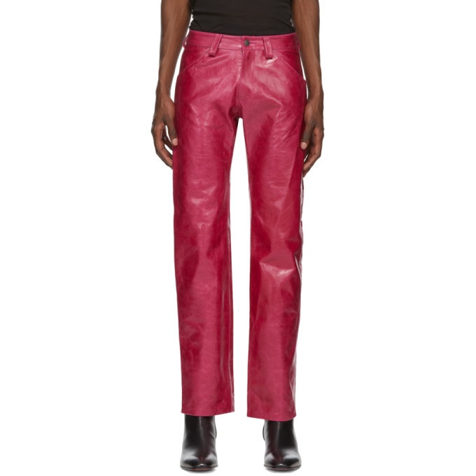 Photo: Mowalola Pink Patent Leather Suit Trousers