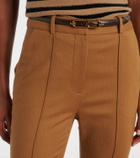 Veronica Beard Gracie belted wool flared pants