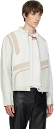 Deadwood Off-White Hiro Leather Moto Jacket
