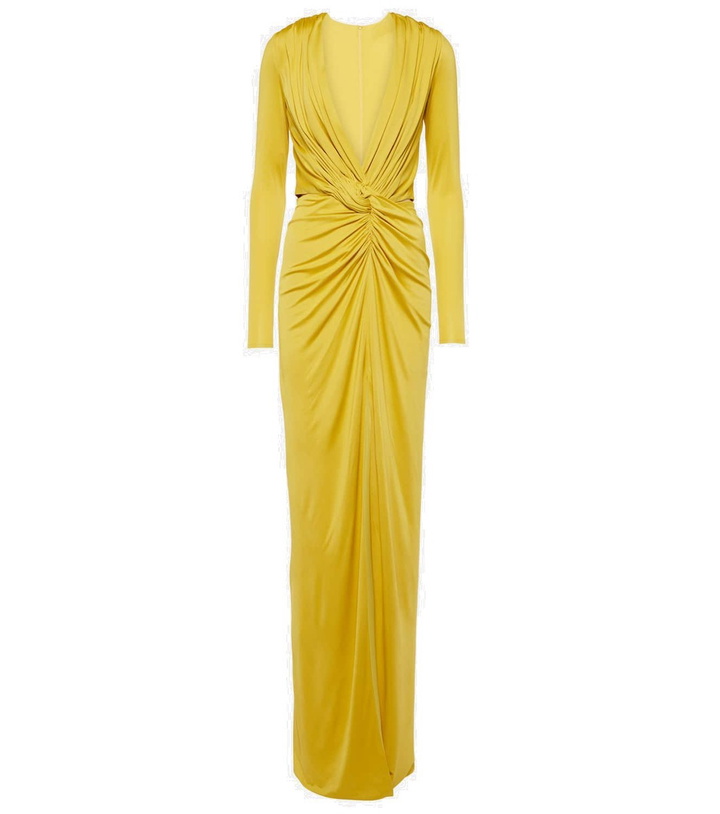 Photo: Costarellos Brienne gathered jersey gown