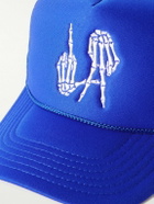Local Authority LA - LA Bones Logo-Embroidered Cotton-Blend Canvas and Mesh Trucker Cap