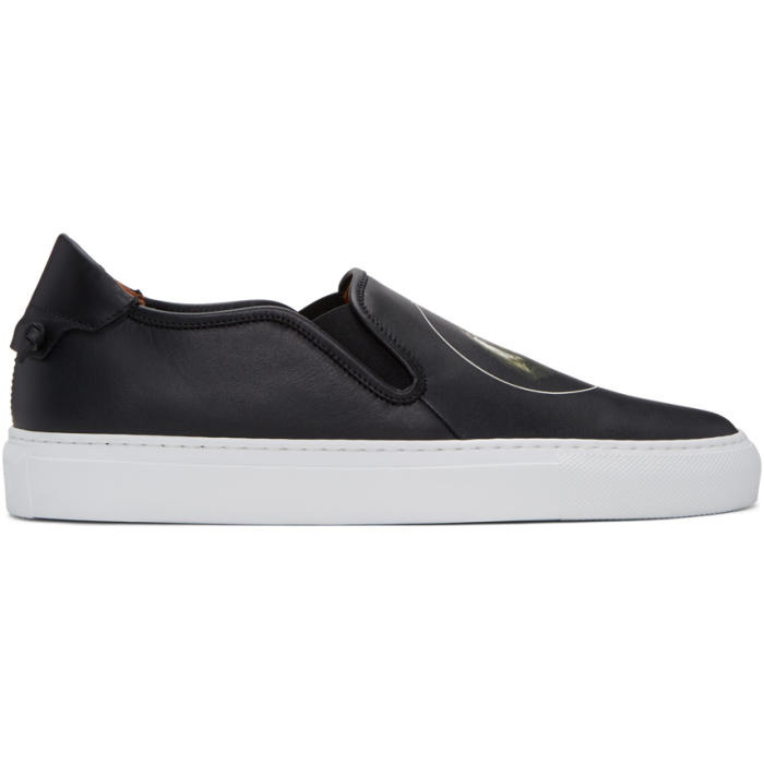 Photo: Givenchy Black Monkey Brothers Slip-On Sneakers 