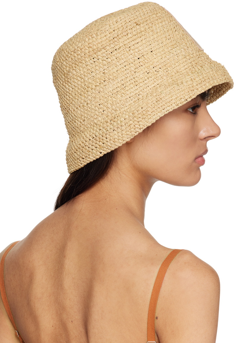 Jacquemus Beige Le Raphia 'Le Bob Ficiu' Hat Jacquemus