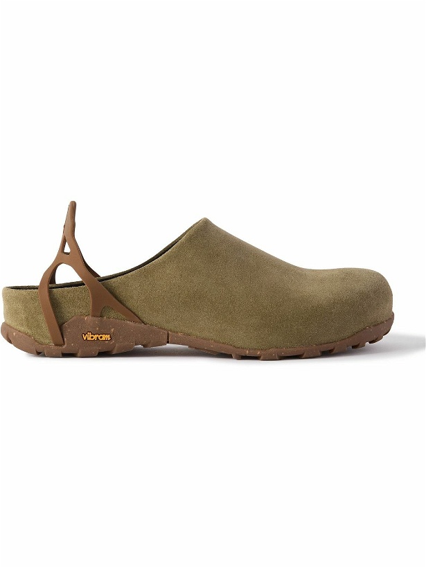 Photo: ROA - Fedaia Rubber-Trimmed Suede Mules - Green