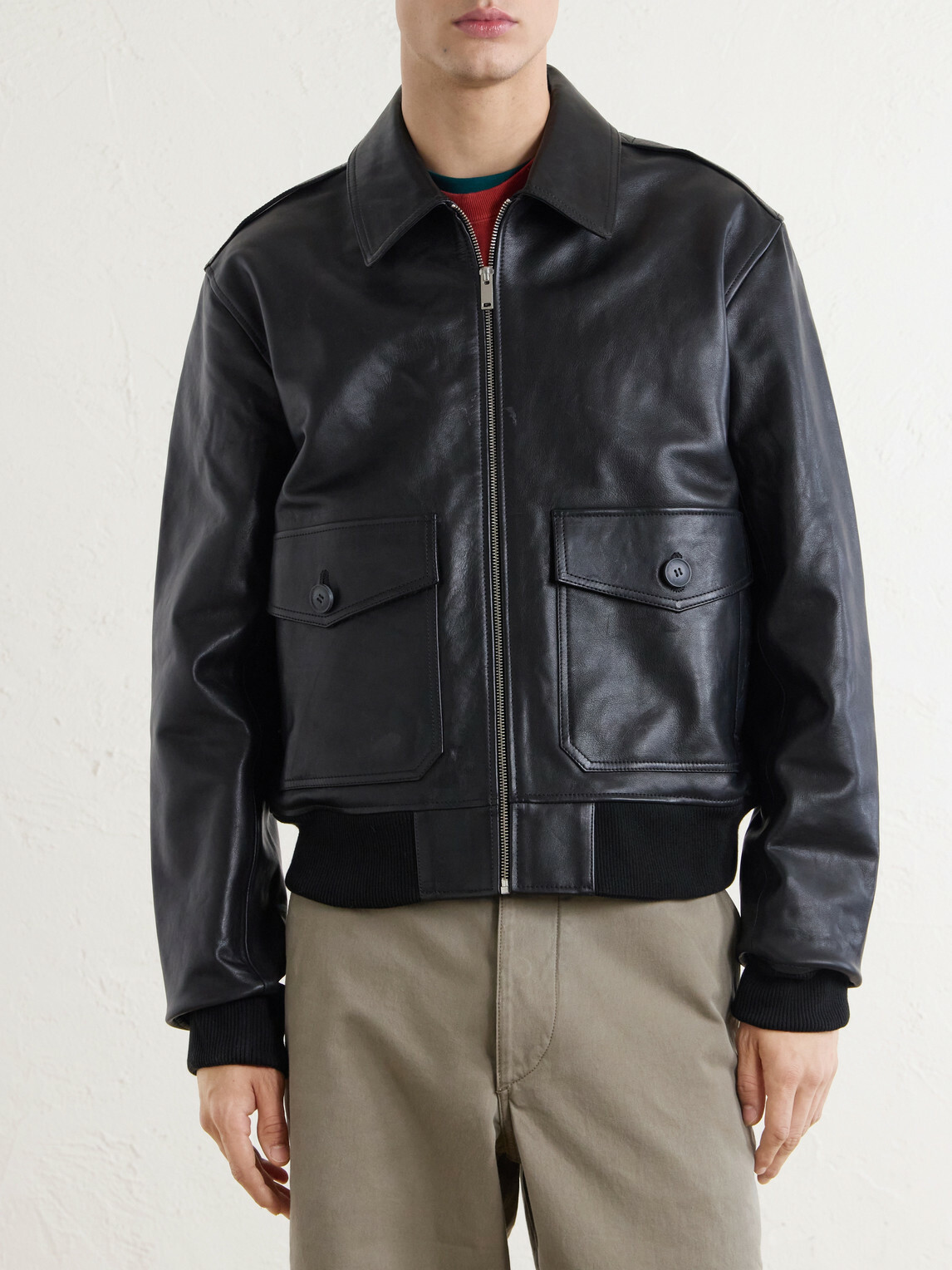 A.P.C. - Gael Leather Jacket - Black