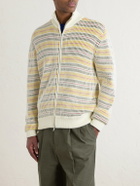 Aimé Leon Dore - Cable-Knit Cotton Zip-Up Sweater - Yellow