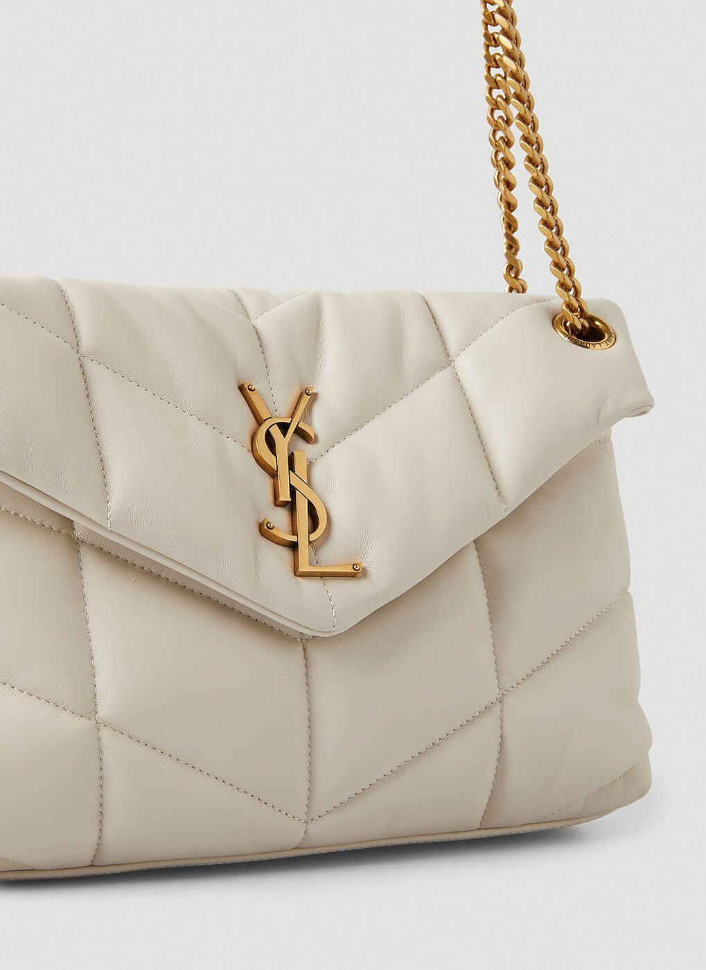 Cream saint laurent online bag