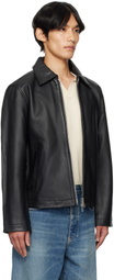 Sunflower Black Short Leather Jacket