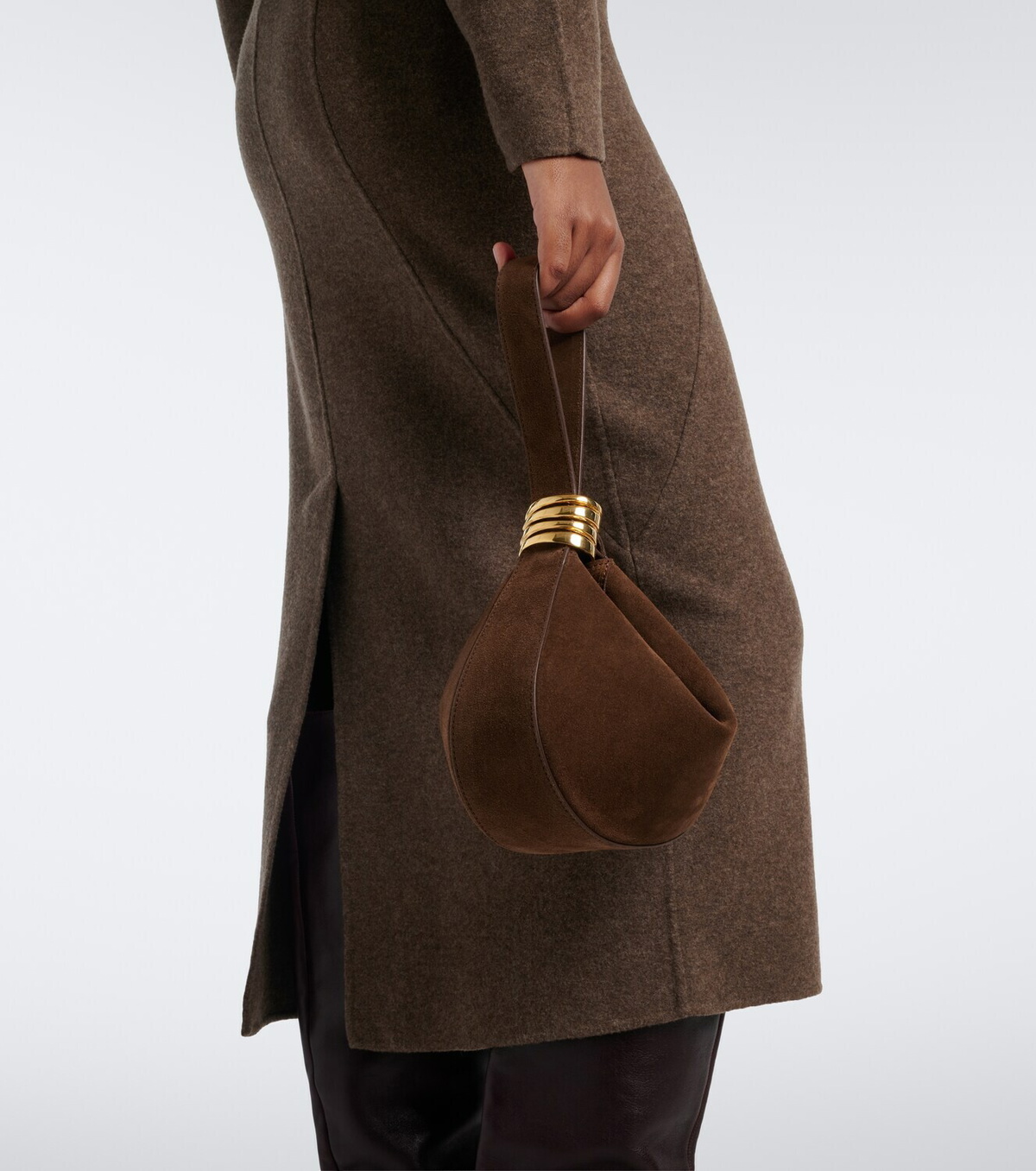 Amanu Zambia suede top-handle bag